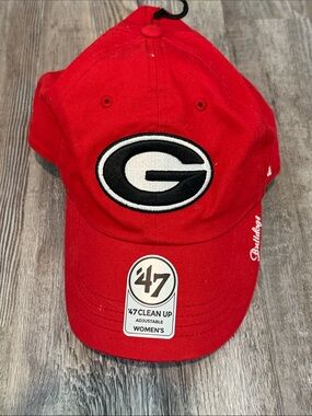 '47 Red Georgia Bulldogs Adjustable Cap with Black & White G Logo
